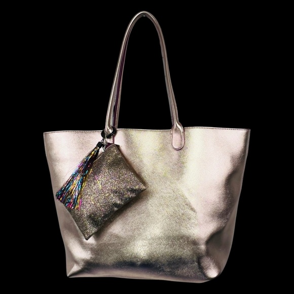 Bath & Body Works Handbags - NWT🤩🎁 |•BATH & BODY WORKS•| Super Pretty Tote Bag w/ Small Glitter Make Up Bag